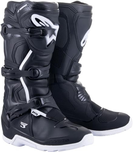 Alpinestars Tech 3 Enduro wasserdichte Motocross Stiefel (Black/White,6 (39))