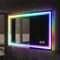 Lvifur Led Badspiegel, 100 × 60 cm LED Spiegel Badezimmer Touch-Schalter Dimmbar Beleuchtung Spiegel Bad Wandspiegel Für Schlafzimmer Hotel Friseur