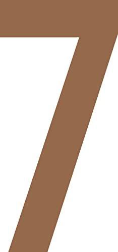 ShirtInStyle Zahlen selbsklebende Aufkleber, 22cm Höhe, Mülltone, Haustür, Basteln, Boote, Türen, Spint, Umkleide, Hausnummer, Zahl 7-22cm, Kupfer