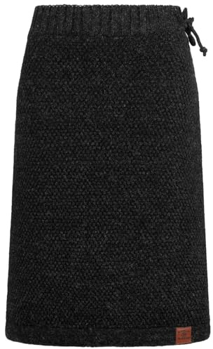 Langer Strickrock Winter Woll Rock mit klassischem Waffel-Muster Wolle Boho