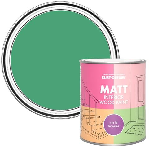 Rust-Oleum Green Interior Wood Paint in Matt Finish - Emerald 750ml