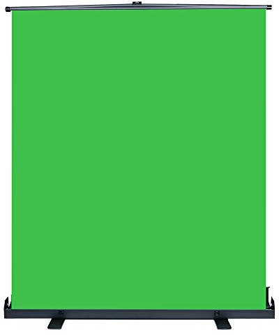 HAKUTATZ® Chromakey Greenscreen mit Auto-Lock-Rahmen faltenfestes Gewebe Fester Aluminiumfuß Hintergrund für YouTube (1.5 * 2M)