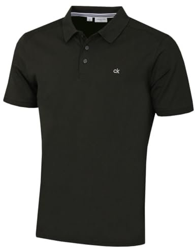 Calvin Klein Polo de Golf con Cuello Acanalado de Campus - Cazador Verde - M