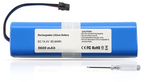 ZTHY Batterie pour aspirateur Laresar L6 Pro, VIOMI S9, Ultenic T10 Robot Aspirateur 14,4 V 5600 mAh