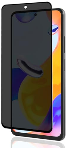 Yiunssy Protector de pantalla Privacidad para Redmi Note 11 Pro 4G/5G Cristal Templado, Cobertura Completa/Dureza 9H,Anti Espía Vidrio Templado para Redmi Note 11 Pro 4G/5G Protector de pantalla
