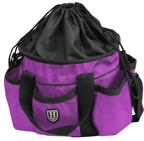 Harrison Howard Premium Pferdepflege-Organizer-Tasche für Pferdepflege, Violett