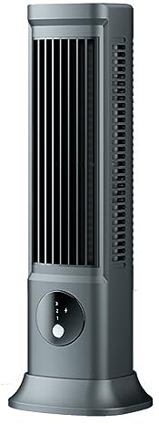 Axaooqeld Ventilador de sobremesa sin aspas portátil recargable mediante USB, 3 velocidades (negro)
