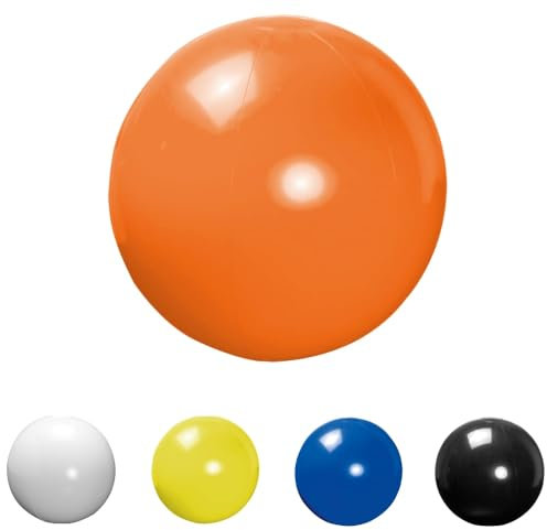 ANTEVIA Matériaux ANTEVIA - Ballon de plage gonflable ø40cm | PLUS DE 10 MODÈLES | Volley Jeux Enfant Piscine | Matière: PVC |Couleur : orange (Magno orange)