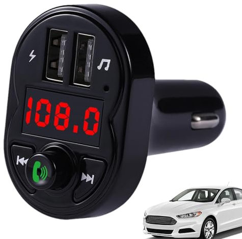 Car Charger Adapter | USB Charger Car Mp3 Player with Dual USB | Wireless Radio Receiver with Hands- Calling, Fast Charging Car Music Player for Tablets