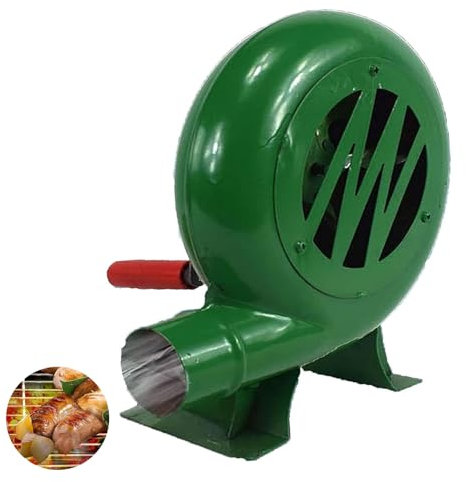 Manuelles BBQ-Luftgebläse - Handkurbel Schmiede Schmiedegebläse, Eisengetriebe Popcorn Lüfter Manuelle Lüfter, Tragbares Kamin Ventilator Zentrifugal Grill Gebläse, Für Camping/Picknick/Outdoor ( Colo