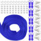 Swpeet 1 rotolo da 10 yard #5 in nylon blu profondo con cerniera lampo, set di 20 cursori abbinati, set di ricambio con cerniera a doppio cursore singolo