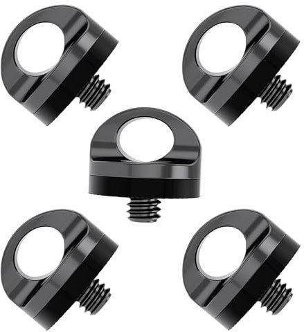 5Pcs 1/4-20 Rubber Padded D Ring Screw, Neck Strap Screw Holder, for Quick Release Camera Strap, Camera Sling Strap,camera Wrist Strap, Camera Straps, Camera Neck Strap