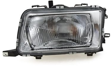 EDA PREMIUM auto Scheinwerfer Links 893 941 029 E passend für 4udi 80 B4 1991-1996, ohne Stellmotor für LWR, mechanisch, H4, T4W, E1, ohne Glühlampen