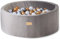 Kidsdouche - Bällebad - Premium Bällepool - Spielzeug ab 1 Jahr - Baby Spielzeug - Bälle 200 Stück - Ø 7 cm - Gold, Silber & Perlmutt - graue Wanne aus 52% Elasthan & 48% Baumwolle - Größe 90 x 30 cm