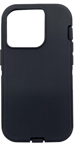 Replacement Rubber Outer Skin Shell Compatible with iPhone 15 Pro Max Otterbox Defender Case[Black]