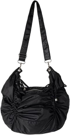 ZHOUYQXLX Elegante Umhängetasche, japanisch-koreanisch, mit Kordelzug, Plissierte Schultertasche für modische Damen, lässige Umhängetasche