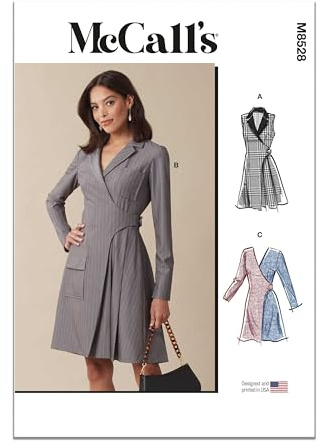 MCCALLS Sewing Patten M8528K5 Misses' Blazer Dresses K5 (8-10-12-14-16)