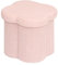 Bonlife Pink Ottoman Storage Box,Folding Storage Seat Box,Small Footstool For Living Room,Kid's Toy Chest Box,Teddy Flower Shape,38x38x38cm