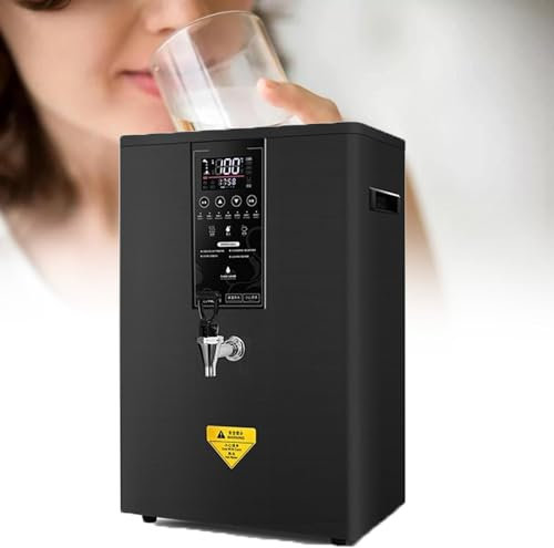 FJYAWEN Distributore Elettrico di Acqua Calda Istantanea con Filtro Display LCD, Bollitore Bollente a Risparmio Energetico da 50 Litri, Distributori da Cucina per caffè, Casa E Ufficio,Black-50L
