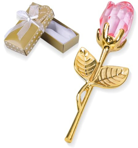 ZEPIQOR Rosa Fiore Artificiale Placcato, rosa stabilizzata, Rosa Eterna Regalo per Fidanzata Moglie Madre Figlia Nonna Donna a San Valentino(scatola d'oro con palo d'oro)