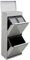 ARREGUI Top CR422-B Poubelle de Recyclage Cuisine 3 Bacs | 11 + 11 + 23 L (45 L) | Poubelle de Tri Sélectif 3 Compartiments et Plateau de Rangement | Meuble Poubelle 3 Seaux | Sac Poubelle | gris