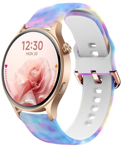 Tznzxm Replacement Bands Compatible with Fitpolo AR-01, Fashion Adjustable Soft Silicone Colorful Pattern Quick Release Waterproof Wristband Straps for Fitpolo AR-01 1.3 Smartwatch, Fashion, normal
