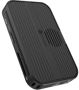 ICY BOX DockingStation USB-C, M.2 SSD/NVMe & SATA, USB 3.2 (10 Gbps), senza attrezzi, HDMI 4K, lettore di schede, Power Delivery 100 W, esterno, Plug & Play, nero, IB-DK4071M-CU31