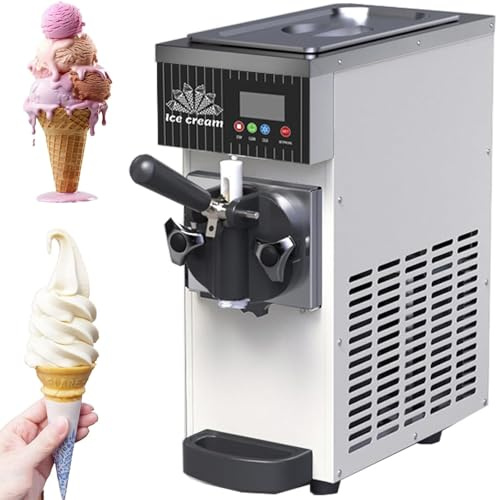 Macchina Gelato Commerciale,Macchina Gelato Soft,Produzione 4-5kg/H,Gelatiera Autorefrigerante,Gelatiera professionale,Per Gelato Soft,Yogurt, Crema Pasticcera E Sorbetto,Ecc,Silver