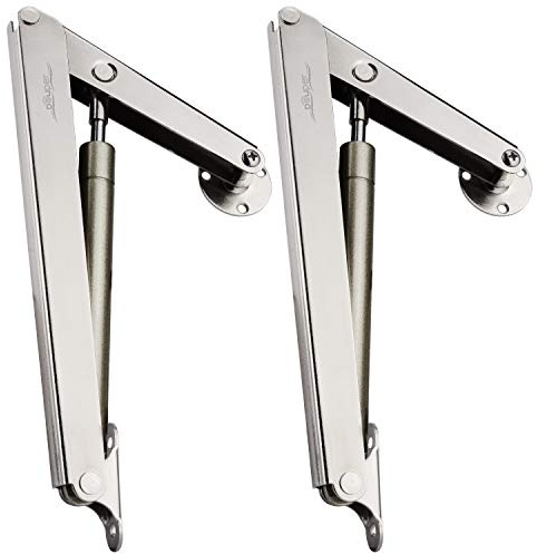 douper 200 N/44LB Gasfedern Deckels unterstützen Scharnier in Satin Nickel Deckel bleiben Scharnier Unterstützung auf Drop Deckel von Schreibtische Schränke Tatami selbst einstellen 2 Stück