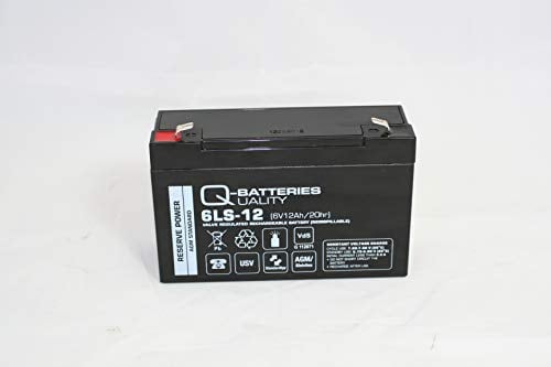 Q-Batteries 6LS-12 6V 12Ah AGM Battery with VDs
