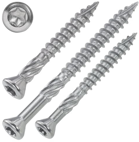SCREW REBEL Terrassenschrauben 5 x 90 mm - 500 Stück - Edelstahl gehärtet martensitisch mit Zulassung ETA