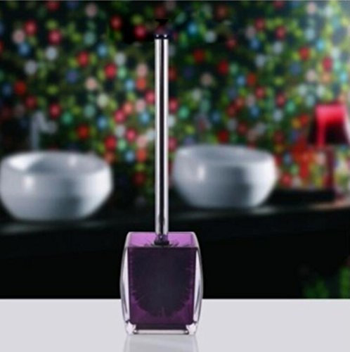 YAONAI Plexiglass Material Durable Toilet Brush Base Clean Brush With Soft Hair Sanitary Ware Creative Toilet Brush And Creative Holder,purple