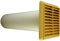 Through Wall Fan Vent Grille Cover & Solid Ducting Pipe Kit 100mm for Extractor Fan (Cotswold Sand)