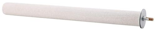 Perch Stand, Natural Wood Bird Claw Grinding Stick Scratching Rod for Small Medium Birds Cockatiel Parakeet Cage Toy Exercise Play Rest White 2.5x25cm