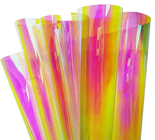 Chamäleon-Fensterfolie, Regenbogeneffekt, schillernde klare Folie, holografisches Vinyl, selbstklebende Solarfolie für Wohnglasdekoration, 45 x 200 cm, Blaze, 1 Rolle