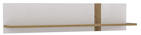 FORTE Tuluza Wandpanel, Holzwerkstoff, Weiß kombiniert mit Artisan Eiche, 140 x 29,6 x 21,9 cm