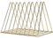 Porta riviste d'oro Triangolo File Organizer Ferro da Stiro Desktop Book Storage Rack per la visualizzazione di File di riviste Notebook Uso da casa per Ufficio