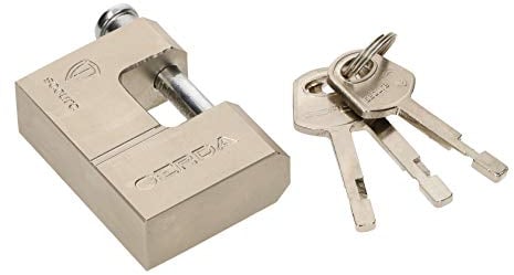KOTARBAU® Verstärktes Messing-Vorhangschloss 60 mm Monoblock Vorhängeschloss mit Bolzen Einbruchsicherung Bügelschloss Gehärtetes Massivschloss
