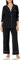 Amazon Essentials Women's Cotton Modal Long-Sleeve Shirt and Full-Length Bottom Pyjama Set, Black, L