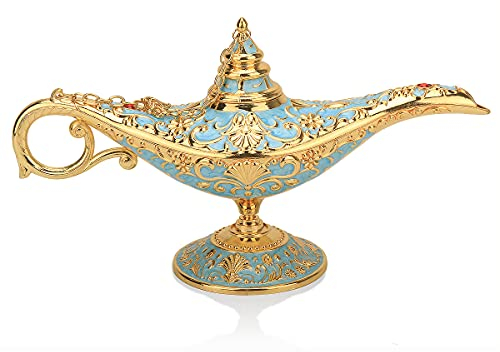 Legend Aladdin Lampe Magie Genie Wunschlicht, klassische arabische Nacht Kostüm Requisiten Lampe Tischdekoration für Zuhause Hochzeit Party Halloween Geburtstag schönes Geschenk Spielzeug für Frauen