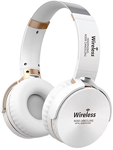 Carneo S7 Weiß, Bluetooth kabellose Over Ear Kopfhörer, Freisprechbearbeitung von Telefonanrufen, MP3-Player und FM-Tuner, Umgebungsgeräuschreduzierungsfunktion, Steuerung direkt am Kopfhörer