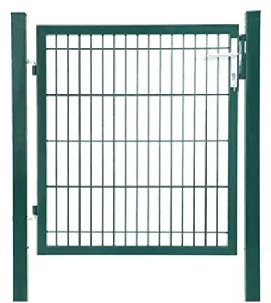 Puerta de malla de jardín,verja Acero galvanizado Puerta de jardín de 106 x 100 cm