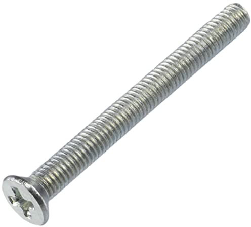 AERZETIX - C59635 - Set di 100 viti di metallo M3x30mm a testa fresata PH1 - DIN 965 - in acciaio al carbonio - durezza 4.8 - finitura zincata - per fissaggio vite cacciavite montaggio