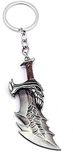 BANDQ Game G O War 4 Keychains Kratos Keyring Kui Ye Axe Hammer Knife Weapons Model Pendant Keyholder Men Cosplay Car Key Chian (A)