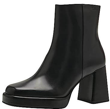 Tamaris Bottes pour femme avec talon bloc en cuir, Noir, 39 EU