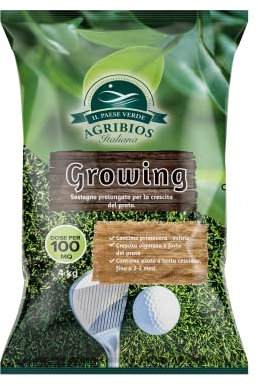 Il Paese Verde Concime Growing 8kg 200mq- Concime Granulare Npk per Prato Con Azoto a Lento Rilascio – Nutrimento Di Qualità per un Prato Perfetto