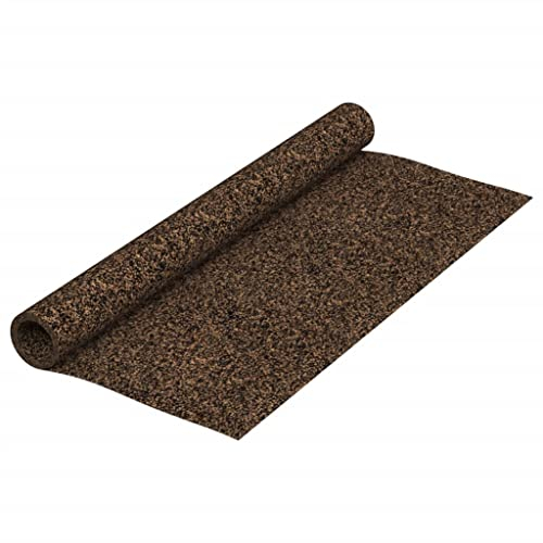 vidaXL Gummikork Rolle Trittschalldämmung Rollenkork Korkplatten Rollkork Korkdämmung Kork Dämmunterlage Wandplatte Wandkork 100x200cm 2mm