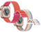 Bracelet en nylon compatible avec Apple Watch Series 10 9 8 7 6 5 4 3 SE SE2 38 mm, 40 mm, 41 mm, 42 mm, bracelet de rechange sport pour iWatch garçon et fille Petit poignet – Arc-en-ciel + rouge