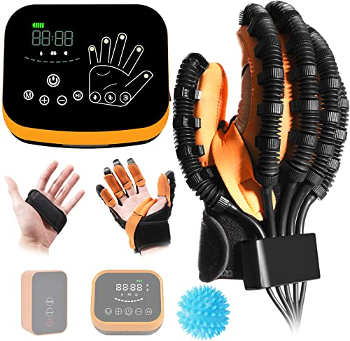 EMFOCU Aktualisierte Hand Funktion Rehabilitation Roboter Handschuhe, Hand-Therapie-Handschuh, Finger Rehabilitation Training Roboter Handschuhe, Schlaganfall Hemiplegie Rehabilitation Handschuh.