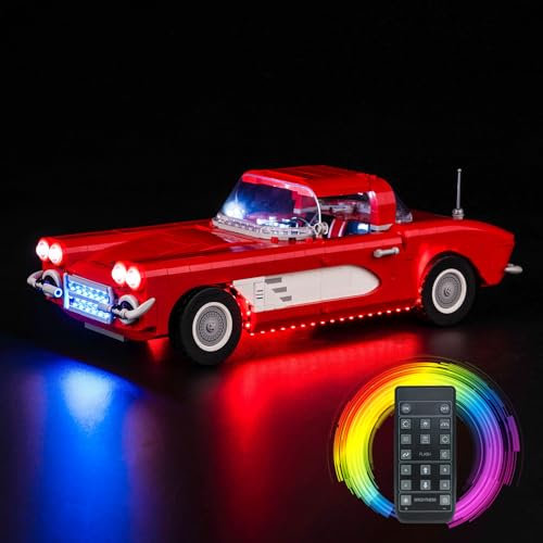Fernbedienung Licht-Kit für Lego Corvette 10321 (Kein Lego-Modell), Led Beleuchtungs Set für Lego Icons Corvette Kreative Spielzeug für Erwachsene und Kinder